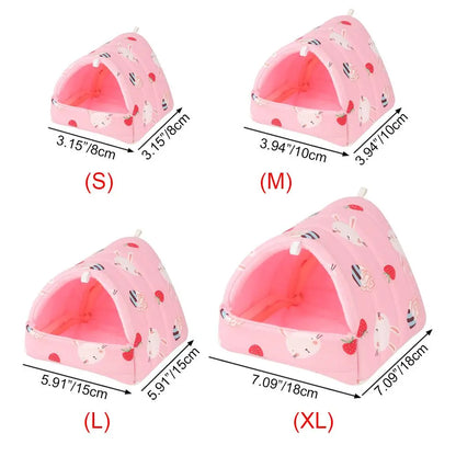 Comfortable Hamster House Small Animal Sleeping Bed Soft Guinea Pig Nest Warm Mat Mini Cage for Rabbit Squirrel Mat