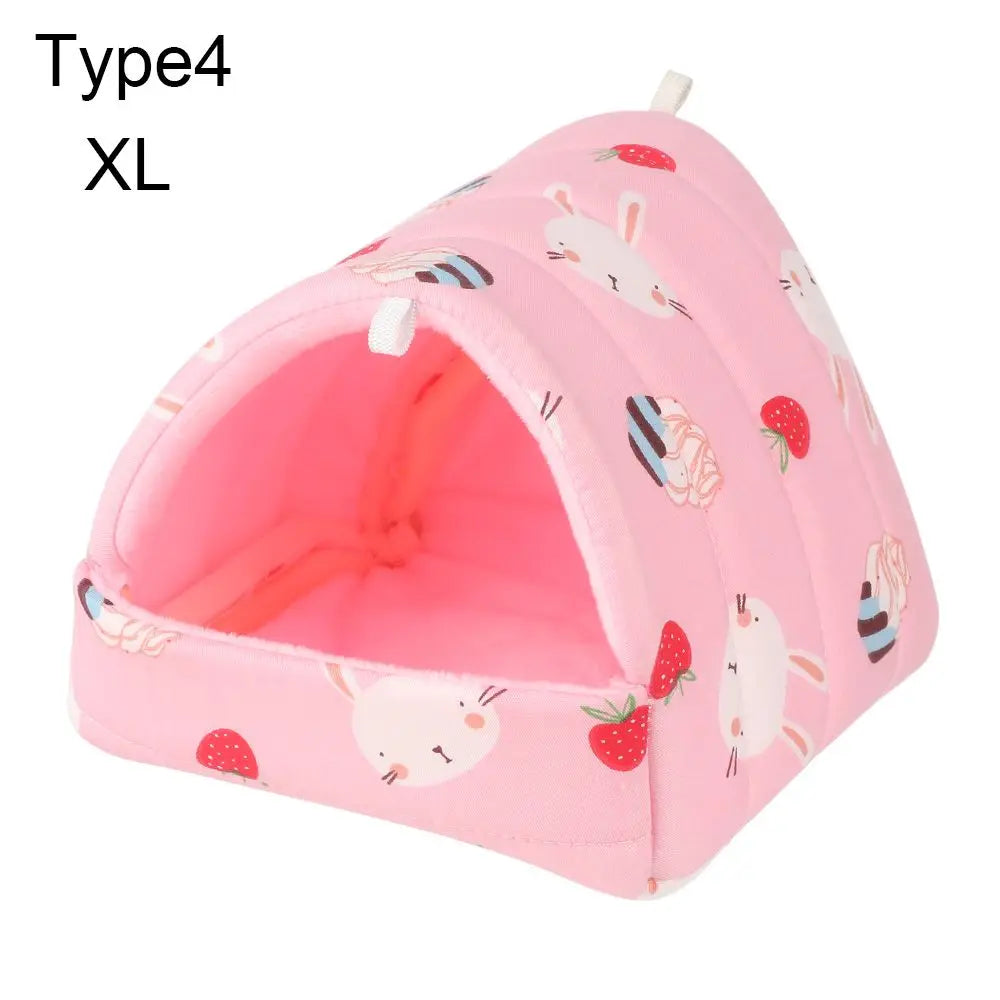 Comfortable Hamster House Small Animal Sleeping Bed Soft Guinea Pig Nest Warm Mat Mini Cage for Rabbit Squirrel Mat