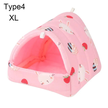 Comfortable Hamster House Small Animal Sleeping Bed Soft Guinea Pig Nest Warm Mat Mini Cage for Rabbit Squirrel Mat