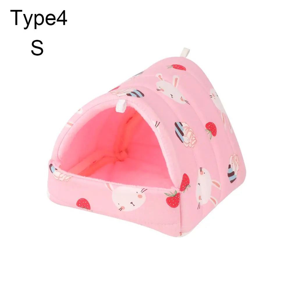 Comfortable Hamster House Small Animal Sleeping Bed Soft Guinea Pig Nest Warm Mat Mini Cage for Rabbit Squirrel Mat