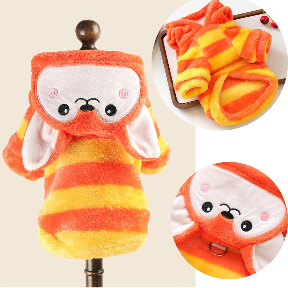 Funny Halloween Costume for Small Dog Fleece Warm Cosplay Pet Corgi French Bulldog Puppy Medium Clothing Coat Jacket Accessory