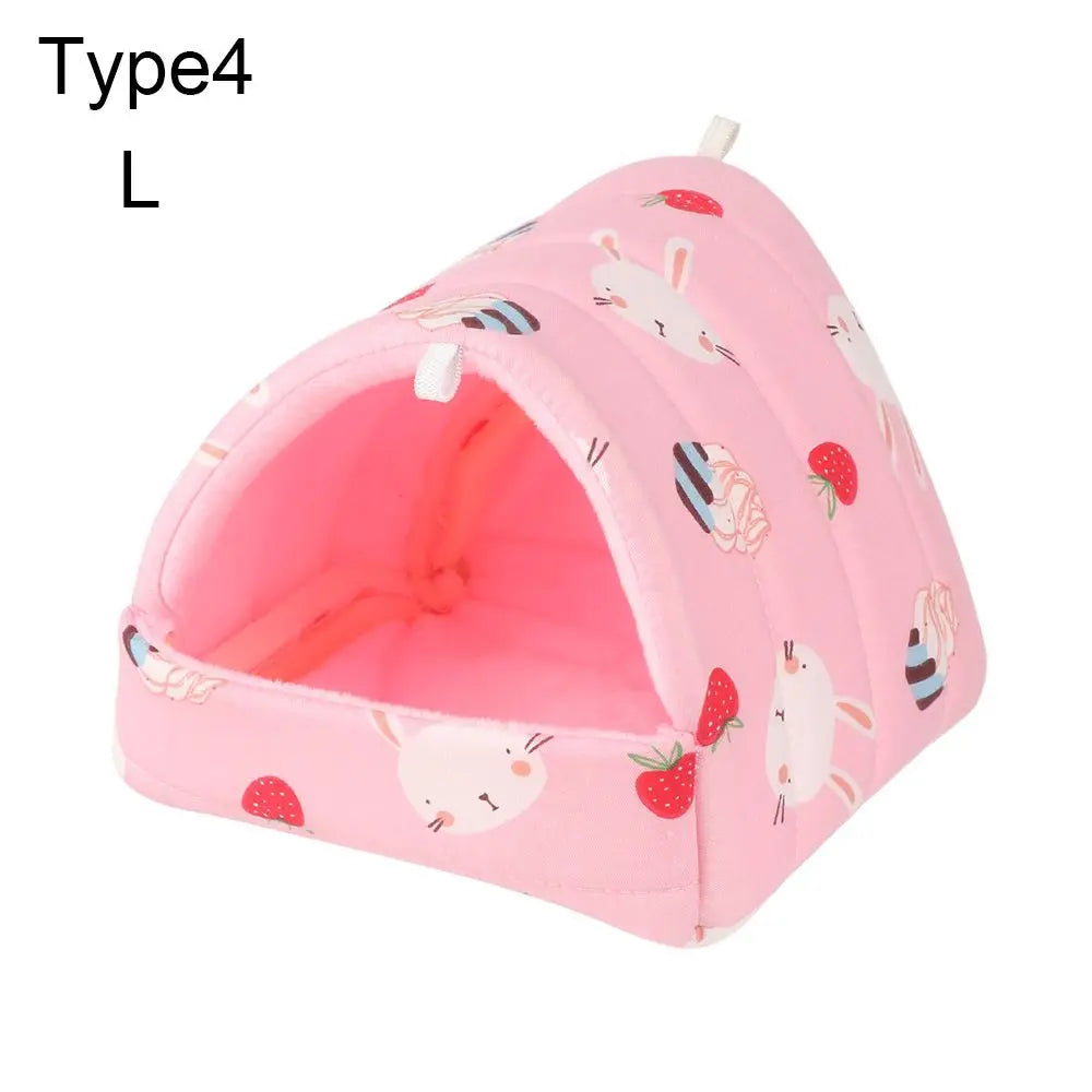 Comfortable Hamster House Small Animal Sleeping Bed Soft Guinea Pig Nest Warm Mat Mini Cage for Rabbit Squirrel Mat