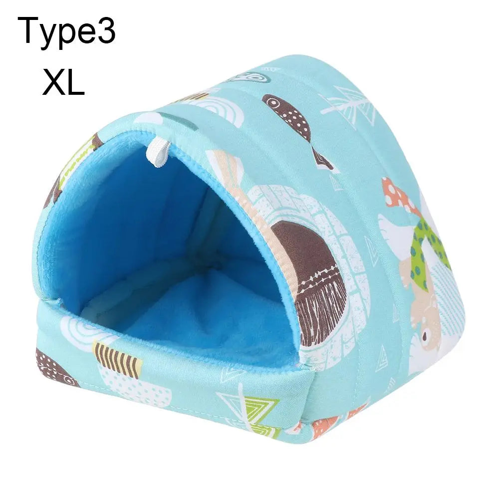 Comfortable Hamster House Small Animal Sleeping Bed Soft Guinea Pig Nest Warm Mat Mini Cage for Rabbit Squirrel Mat