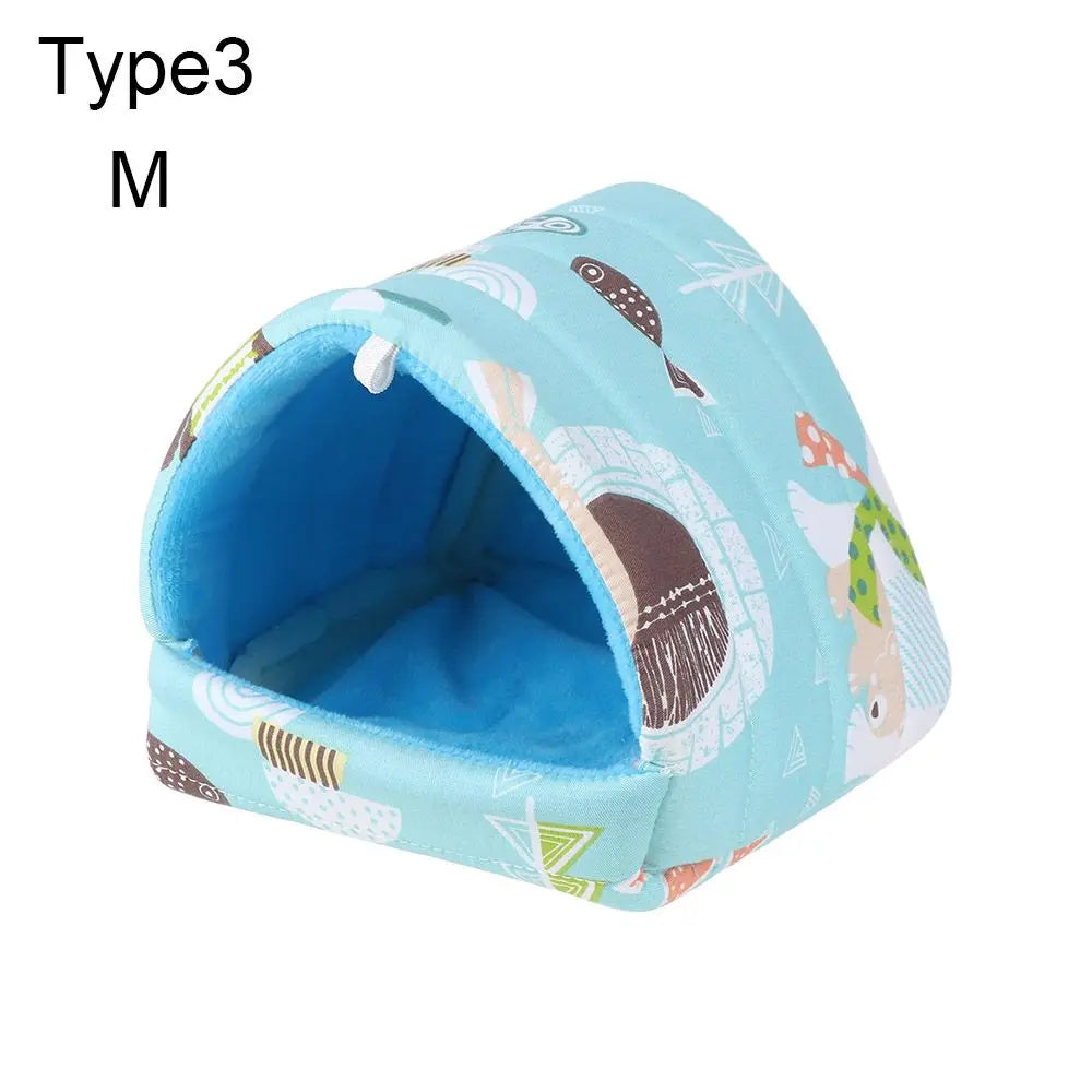Comfortable Hamster House Small Animal Sleeping Bed Soft Guinea Pig Nest Warm Mat Mini Cage for Rabbit Squirrel Mat