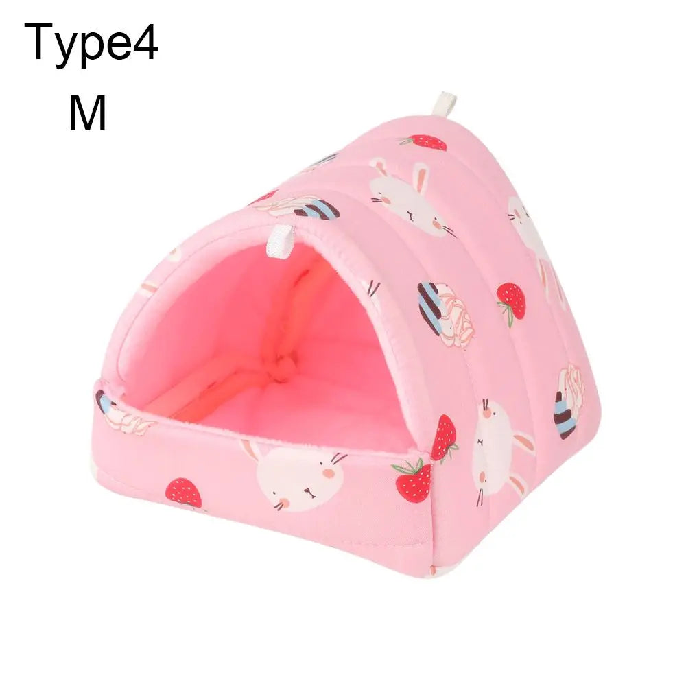 Comfortable Hamster House Small Animal Sleeping Bed Soft Guinea Pig Nest Warm Mat Mini Cage for Rabbit Squirrel Mat