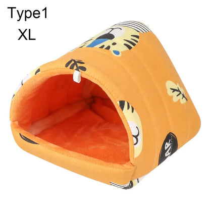 Comfortable Hamster House Small Animal Sleeping Bed Soft Guinea Pig Nest Warm Mat Mini Cage for Rabbit Squirrel Mat