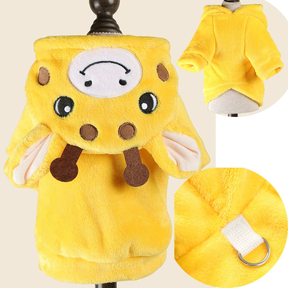 Funny Halloween Costume for Small Dog Fleece Warm Cosplay Pet Corgi French Bulldog Puppy Medium Clothing Coat Jacket Accessory