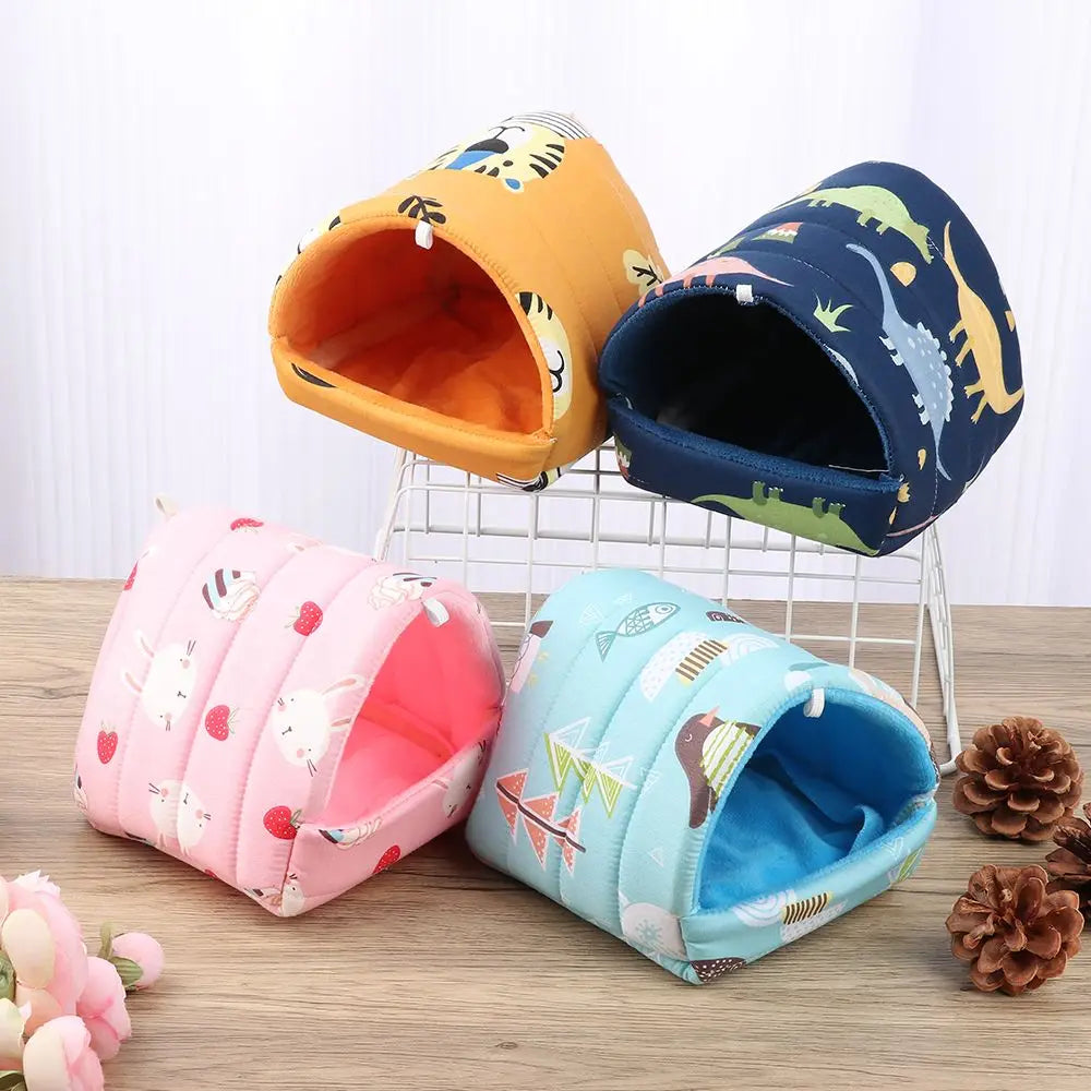 Comfortable Hamster House Small Animal Sleeping Bed Soft Guinea Pig Nest Warm Mat Mini Cage for Rabbit Squirrel Mat