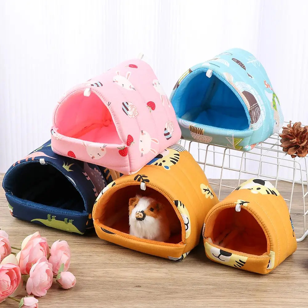 Comfortable Hamster House Small Animal Sleeping Bed Soft Guinea Pig Nest Warm Mat Mini Cage for Rabbit Squirrel Mat