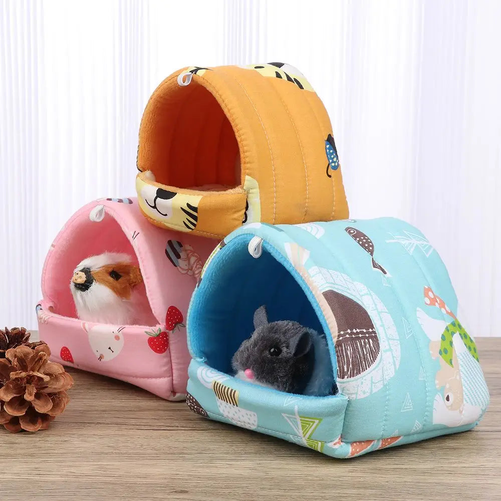 Comfortable Hamster House Small Animal Sleeping Bed Soft Guinea Pig Nest Warm Mat Mini Cage for Rabbit Squirrel Mat